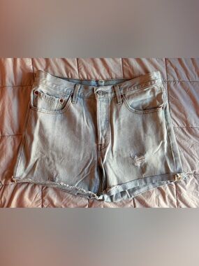 Levi's 501 Distressed Denim Jean Shorts